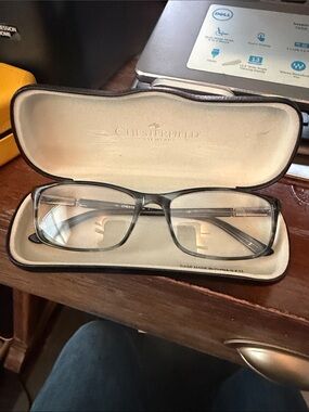 Chesterfield 30XL Men's Rectangle Reading Glasses - Blue smoke